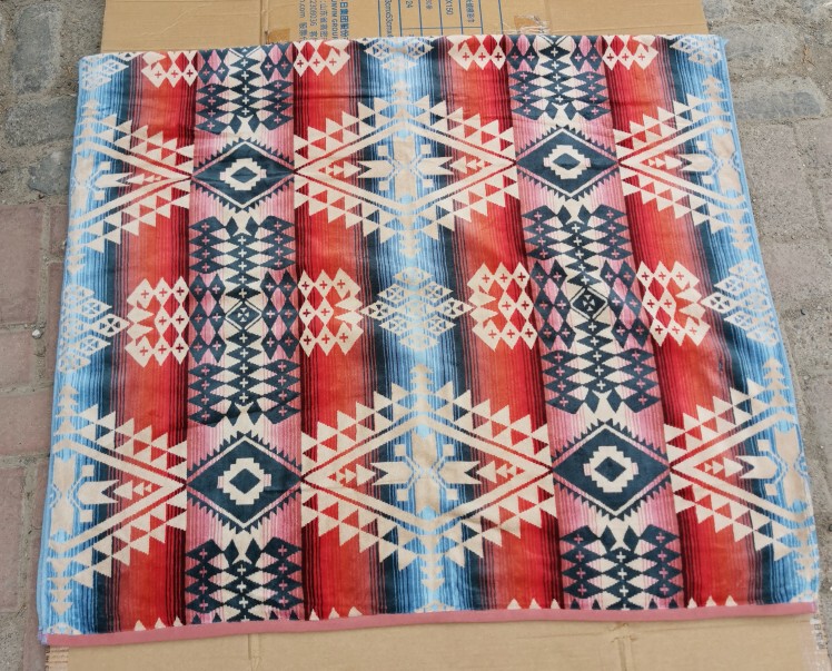 Bath Towel, Sofa Towel, Beach Towel, Children's Blanket, Egyptian Cotton, Second-Grade Product with Minor Flaws, Totem, Indian Style, Penglaiton