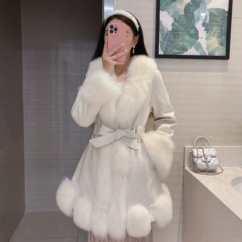 Деми-сезон бархатная длинная подкладка, пальто, пух гусиный пух, средняя длина