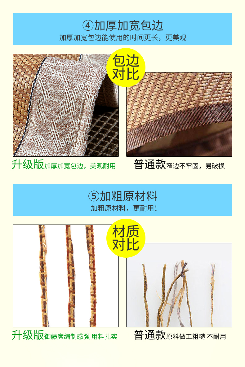 Nam Cực lụa băng mat gấp dày giường 1.8m ký túc xá 1,5m băng thảm mây ba mảnh đơn hoặc kép - Thảm mùa hè nệm nước loại to