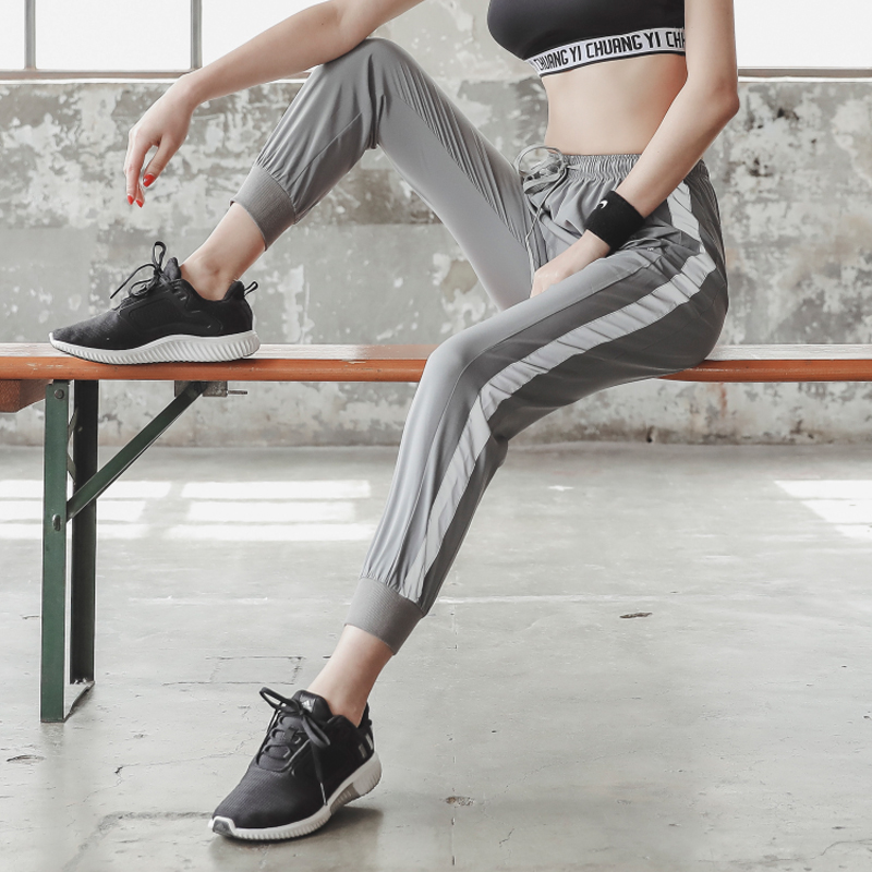 Sports Pants Women Summer Thin sports trousers net Red loose speed Dry bunches Close-up Running Fitness Casual Long Pants