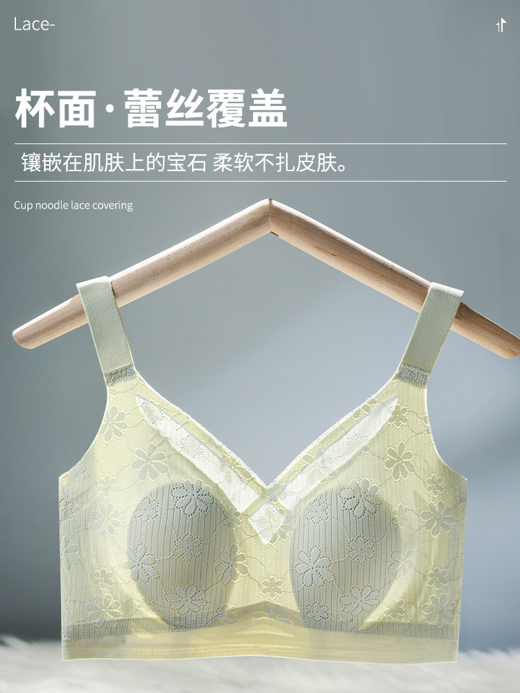 Rabbit Ear Bra for Women, Ultra-Thin, Minimizes Large Busts, Full Cup, Summer Sexy, Side Breast Support, Anti-Sagging Bra