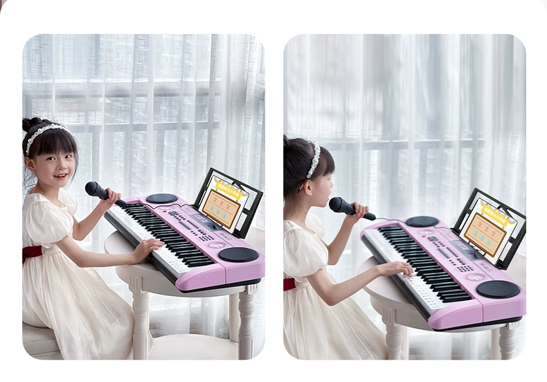 Bàn phím điện tử đàn piano trẻ em dành cho người mới bắt đầu bé gái 61 phím đồ chơi nhạc cụ 3 tuổi và 7 trẻ có thể chơi tại nhà Quà tặng