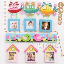 Kindergarten hanging wall Wall Decoration Children Room Wall Decoration Ring Creation Arranged Foam Combined Cartoon Photo Frame Creative Hanging
