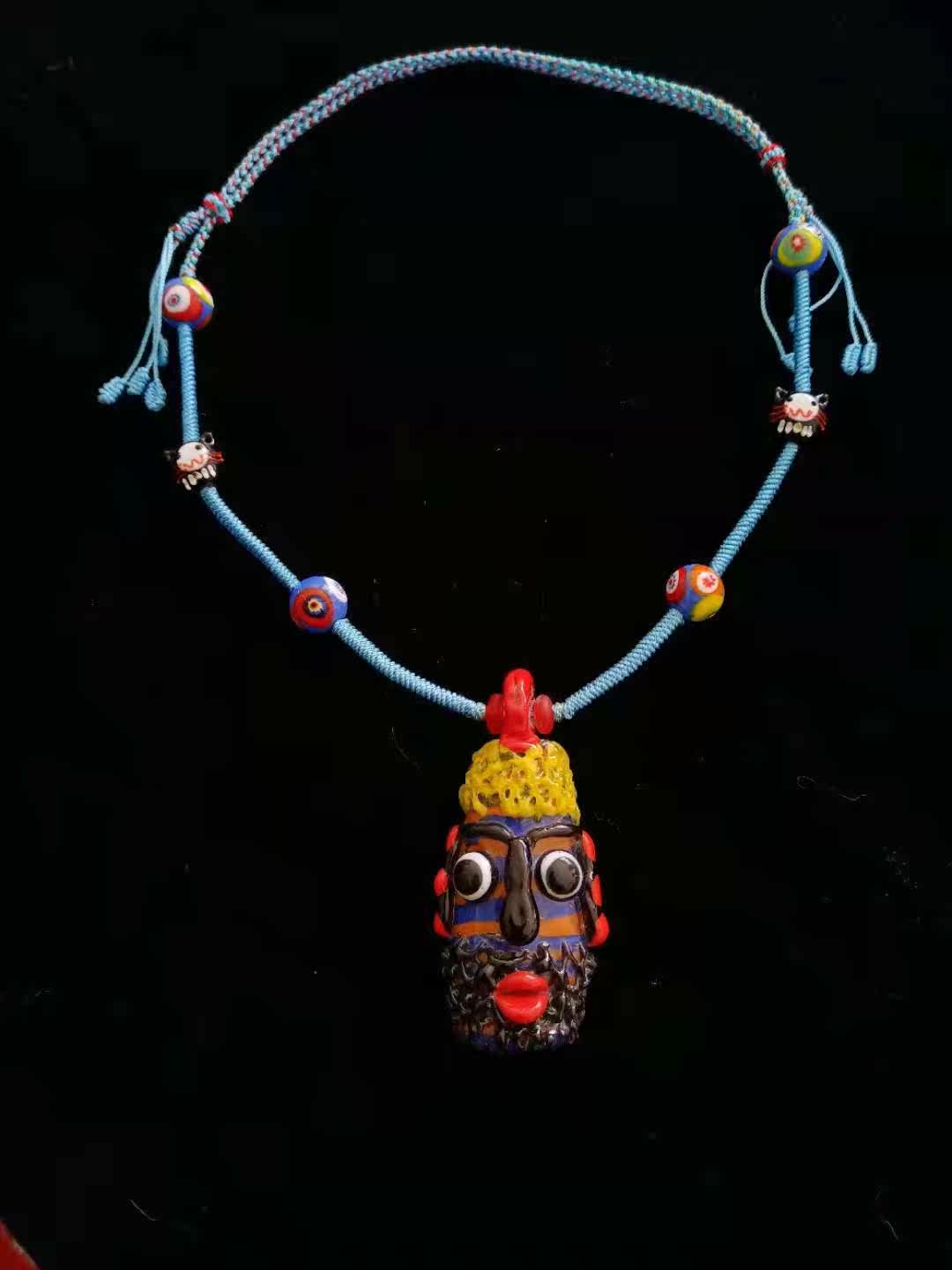 Phoenician ancient law glass ladies jewelry live studio special shot hyperlink National fashion Buddha one of the seven treasures transshipment