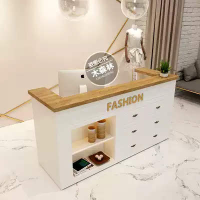 Solid Wood European clothing store cashier counter small counter children's clothing store bar mother and baby shop beauty shop reception desk