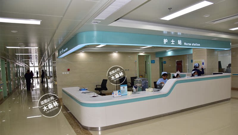 Customized hospital nurse station workbench doctor guide table triage dental clinic special-shaped front desk reception desk net red bar