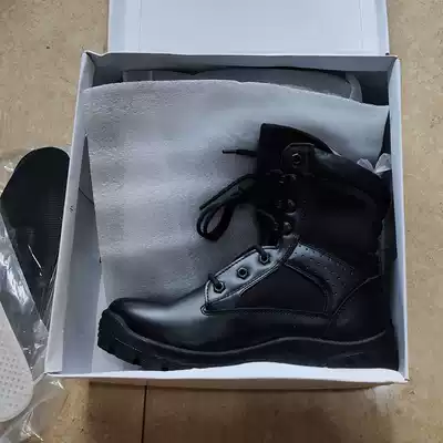 3515 combat training boots black barrel men's desert boots leather boots tooling boots leather copper buckle combat training boots men