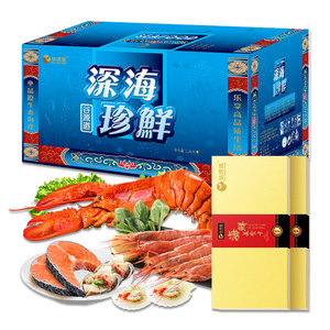 双重优惠：198元包邮   谷源道海鲜大礼包2998型 水产年货礼盒