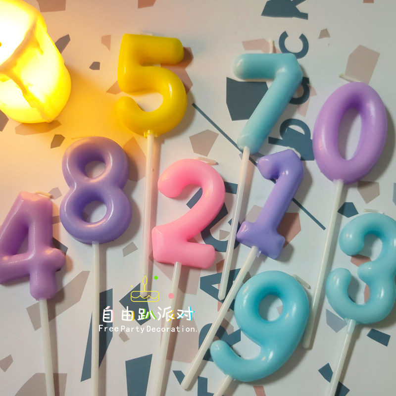 Korea in Makaron Digital Candle Little Red Book Birthday Cake Party Red Children's Hundred Day Feast Dessert Table