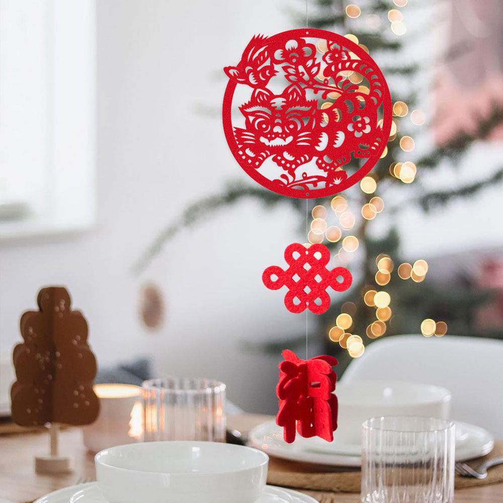 Original Products Life Tiger Year New Unwoven Fabrics Hang Accessories Zodiac Tiger New Year Hanging Decorations Chinese Style Room Decorations