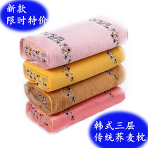 Korean buckwheat pillow ethnic customs Korean cervical cervical neck pillow single adult adult shaped nap health pillow