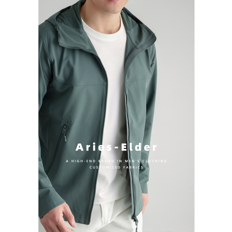 [Explorer Series] Aries Elder Outdoor Soft Shell Jacket Men's Hooded Jacket Sports Quick-Dry Jacket