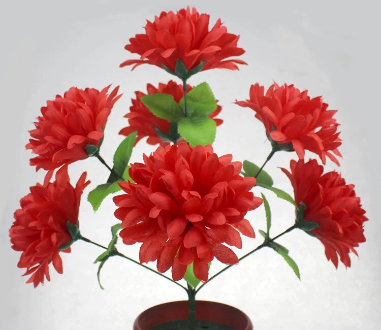 7头菊花清明仿真墓地装饰祭祀扫墓塑料绢花假花盆栽陵园花束详情9