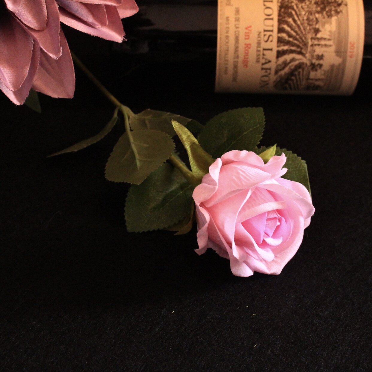 厂家仿真单支玫瑰花束假花绢花干花家居装饰客厅卧室餐桌摆件婚庆详情7