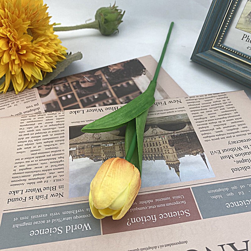 简约仿真干花束手感保湿郁金香高档插花客厅蛋糕装饰假花摆设蓝海详情17