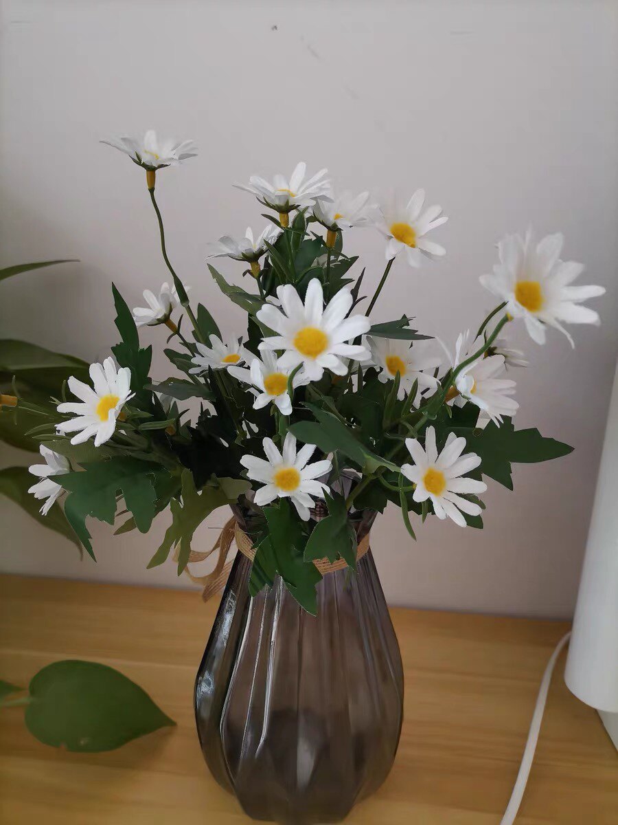 9头韩式仿真小雏菊假花束多头野菊 塑料绢花客厅家居装饰摆放包邮详情8