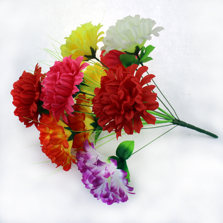 18头清明扫墓假菊花祭祀仿真花墓地摆放永生花上坟用花花束塑料详情13