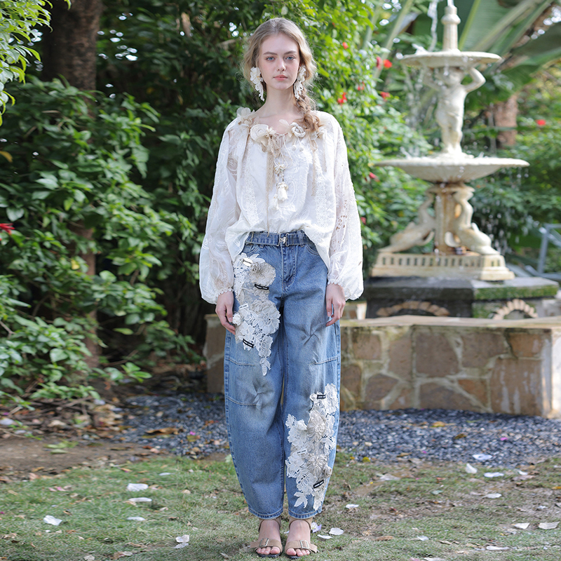 Akemo Set Provence Spray-Painted Shell Vacation Top and Skinny Pants 26 Spring New Collection Missl Buyer Store