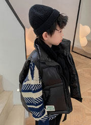 Детская куртка Жан 男童牛仔外套加厚冬款洋气儿童羊羔毛冬季帅气冬天中大童冬装 Zhen fan