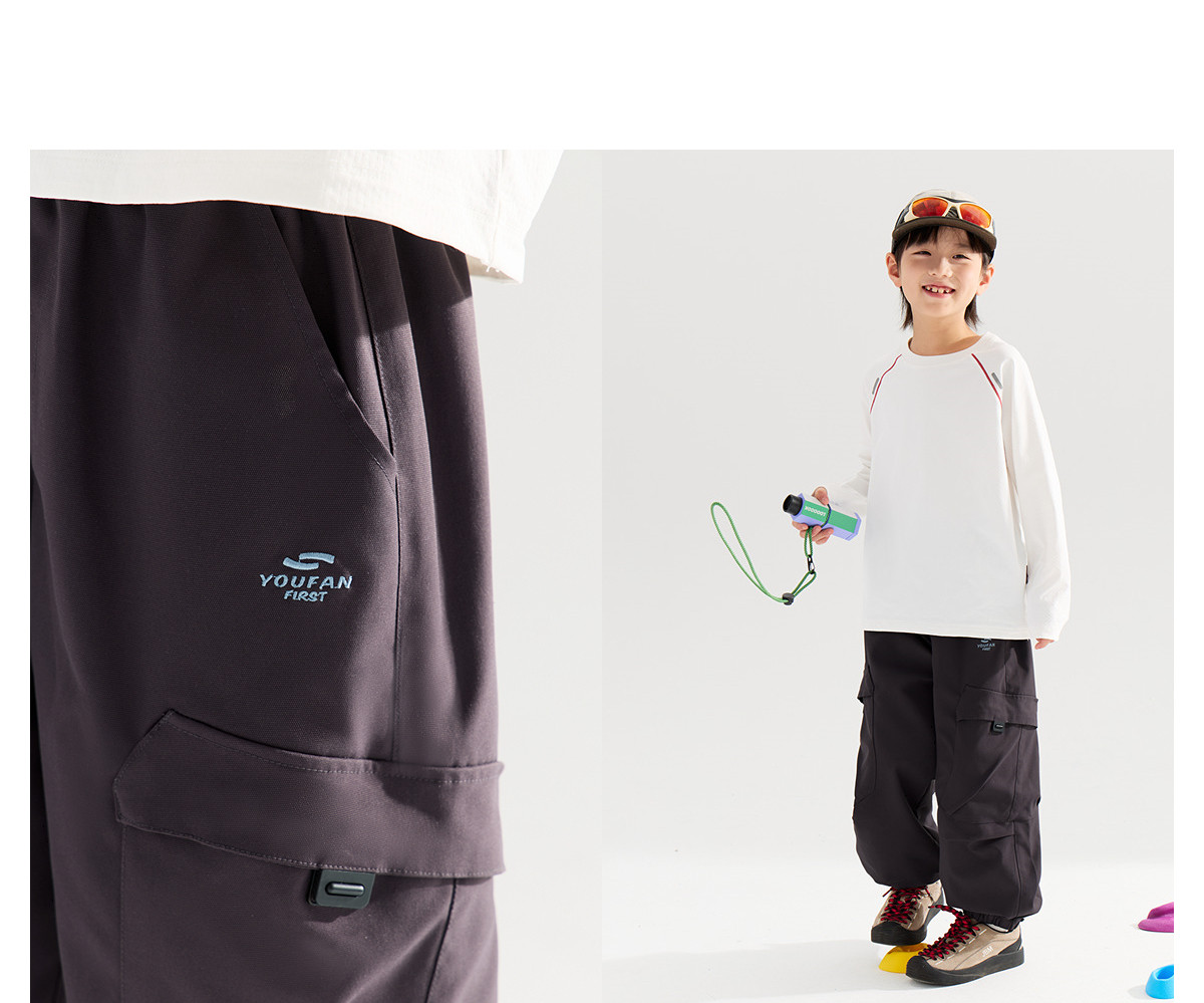 Zhen Youfan Boys' Pants Autumn New Style Children's Cargo Pants Spring and Autumn Big Boys' Long Pants Autumn Outdoor Hiking Pants — 32