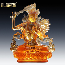 Glazed Buddha Statue Ornament Pharmacist Buddha Yellow Wealth God Green Degree Mother Wisdom Bodhisattva King Kong Sarah Lotus Peanut Warrior