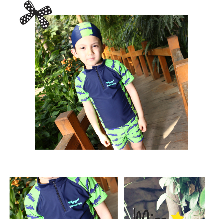 Áo Tắm trẻ em Boy Boy Sinh Viên Swimwear Chia Kem Chống Nắng Cậu Bé Lớn XL Chất Béo Bé Bơi Phù Hợp Với đồ bơi cho be gái 13 tuổi
