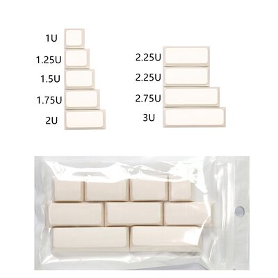 The XDA height (QX1) /MDA height split space 9-key set is only compatible with split space keyboards