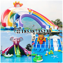 New summer large mobile water park equipment slide Outdoor parent-child inflatable bracket pool float