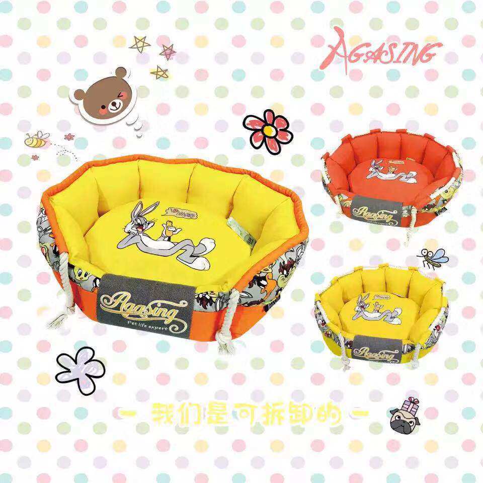 Autumn and winter dog kennel thickened warm pet kennel small and medium-sized dog pet supplies removable and washable dog bed method dog mat