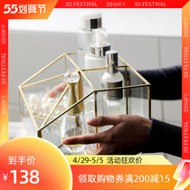 Nordic Tennis Red Ins Cosmetics Containing Boxes Desktop Skin Care Products Luxury Storage Racks Dressers storage shelves