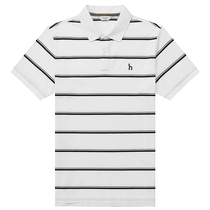 (Same style in the mall) Hazzys Haggis 2024 summer new POLO shirt casual striped mens T-shirt trendy