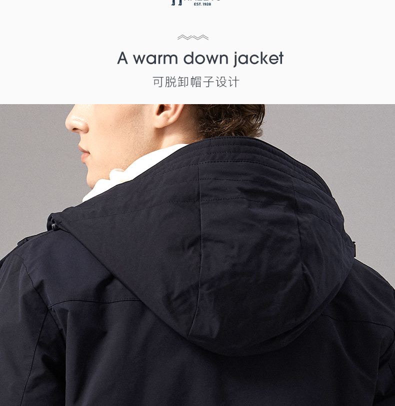 LG时装旗下中高端品牌 Hazzys 哈吉斯 男士短款加厚羽绒服 图11