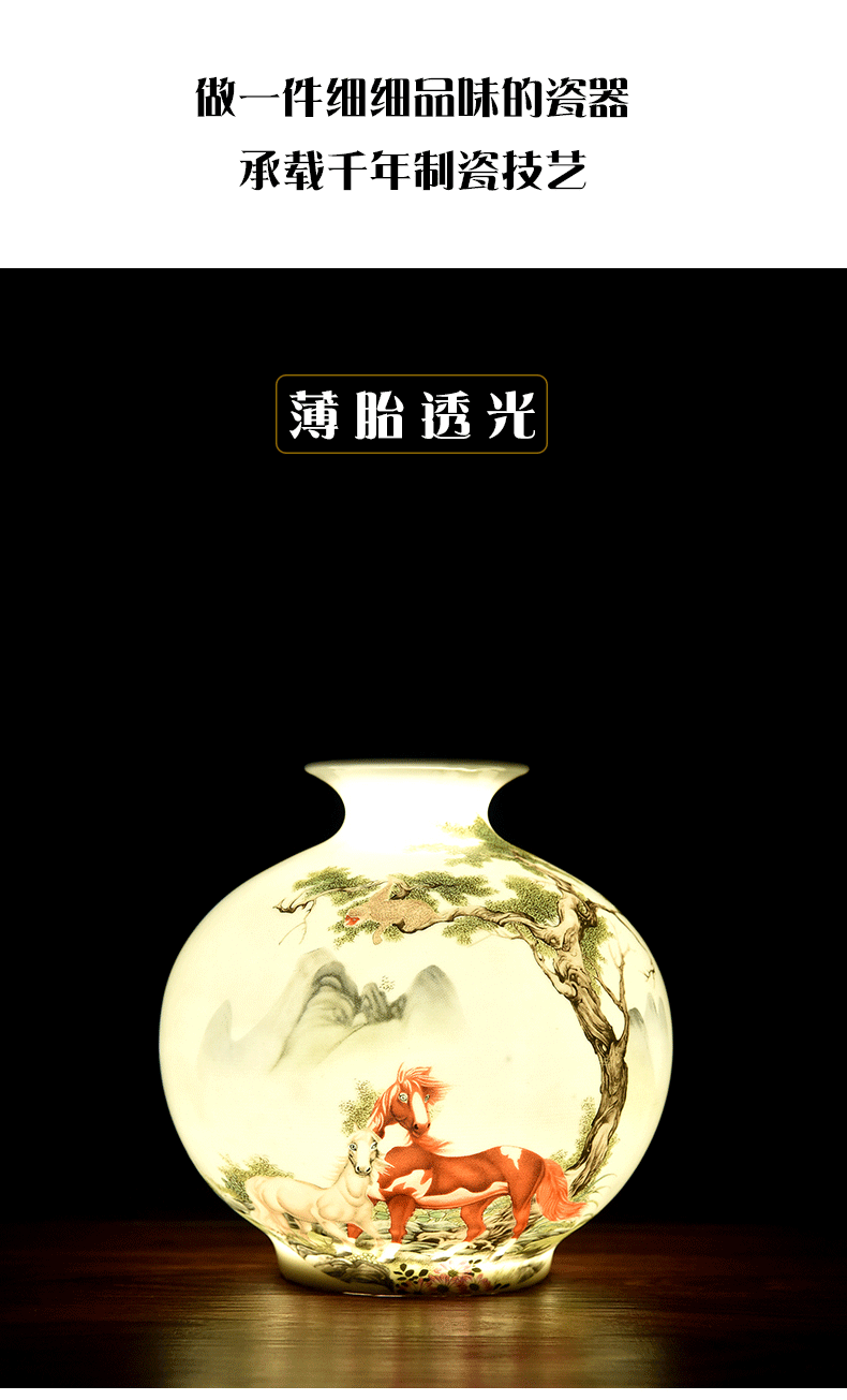 Vase living room place flower arranging modern home wine ark, adornment small place jingdezhen ceramics process