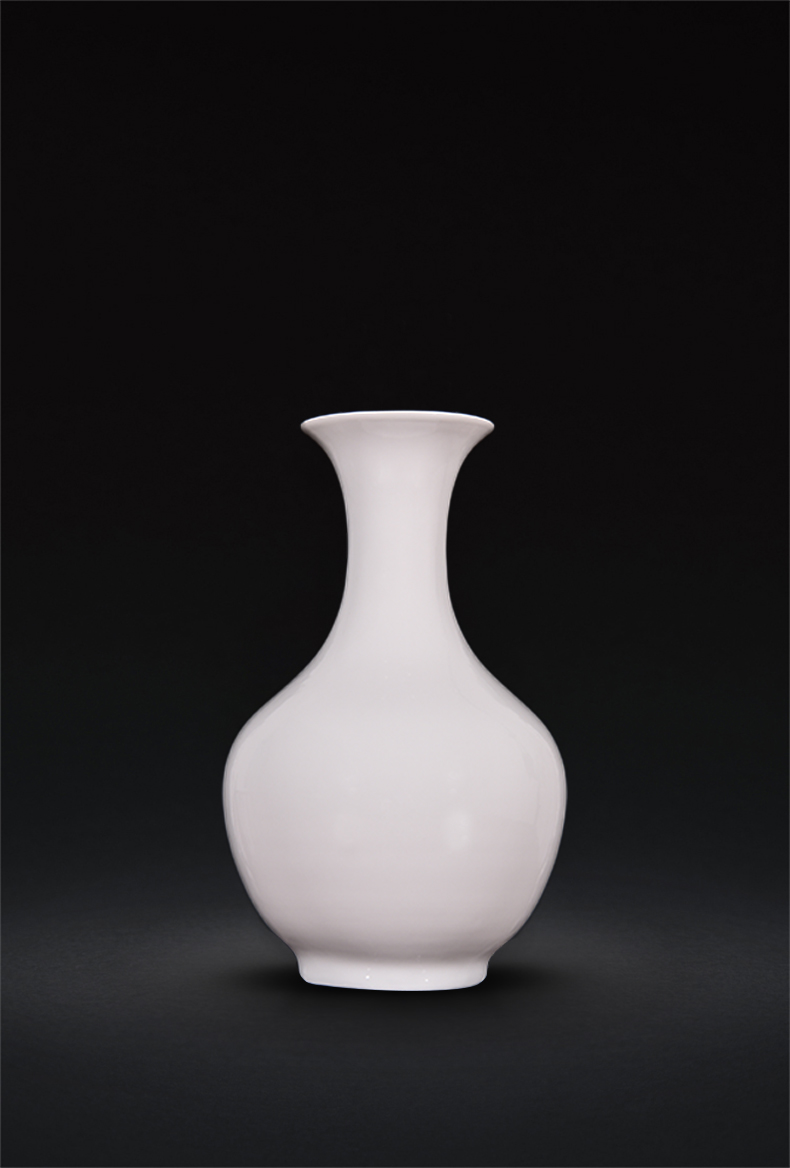 Jingdezhen ceramic white ceramic vase household act the role ofing is tasted furnishing articles white tire plain vase decoration bottles