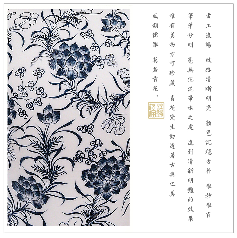 General antique hand - made of blue and white porcelain of jingdezhen ceramics unglazed pot household of Chinese style living room decoration craft gift