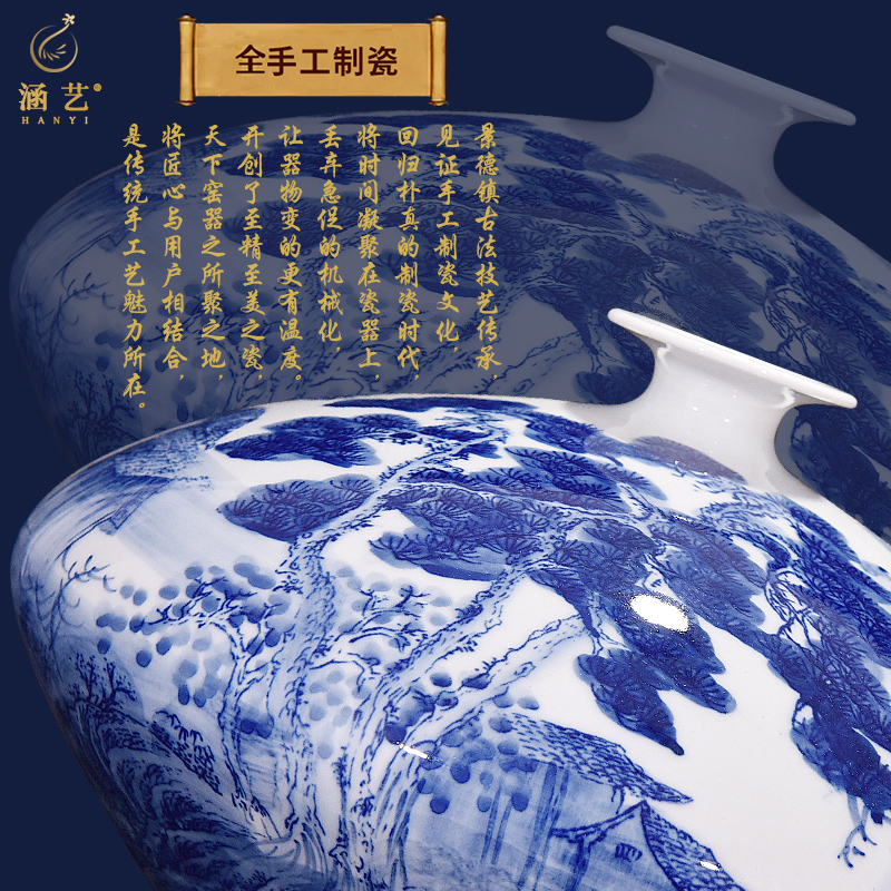 Jingdezhen porcelain bottle furnishing articles sitting room flower arranging Chinese ceramic decoration home desktop TV ark, study porch
