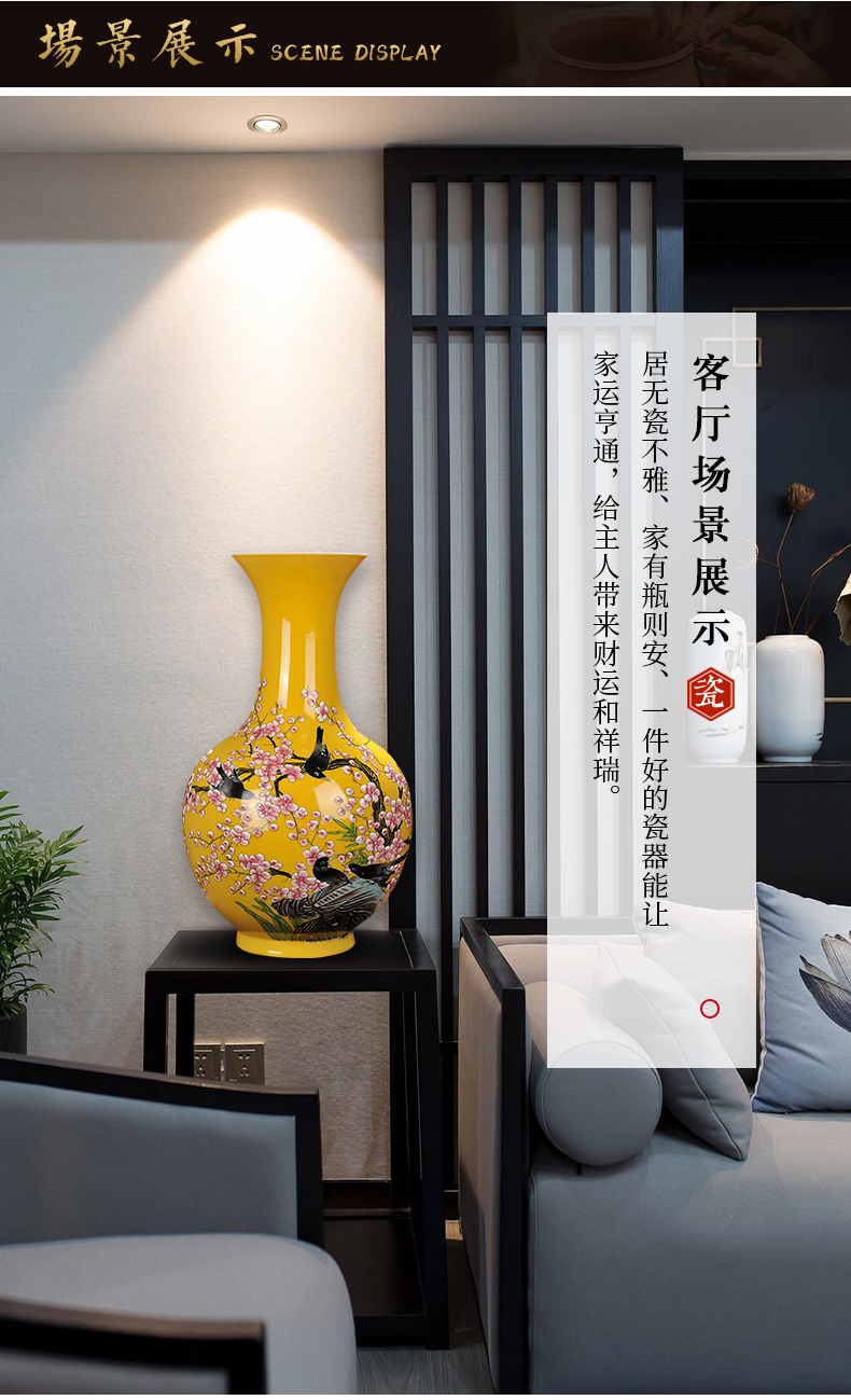 Jingdezhen porcelain ceramic vases, flower receptacle furnishing articles porch TV ark, sitting room of Chinese style household decoration process