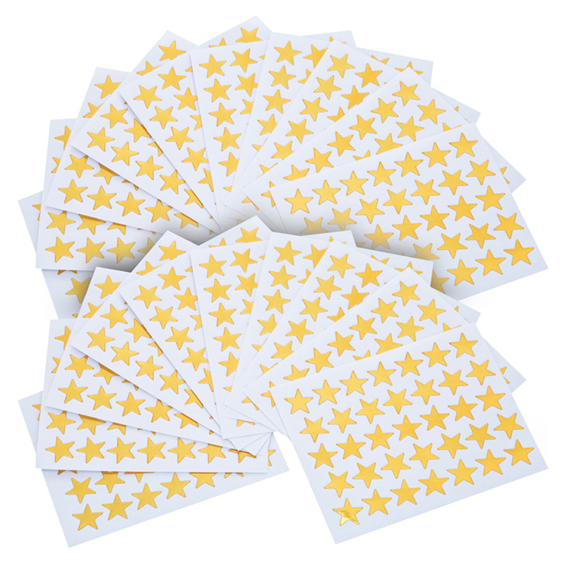 10 large packs of golden five-pointed star little star stickers teacher rewards children DIY decorative label painting