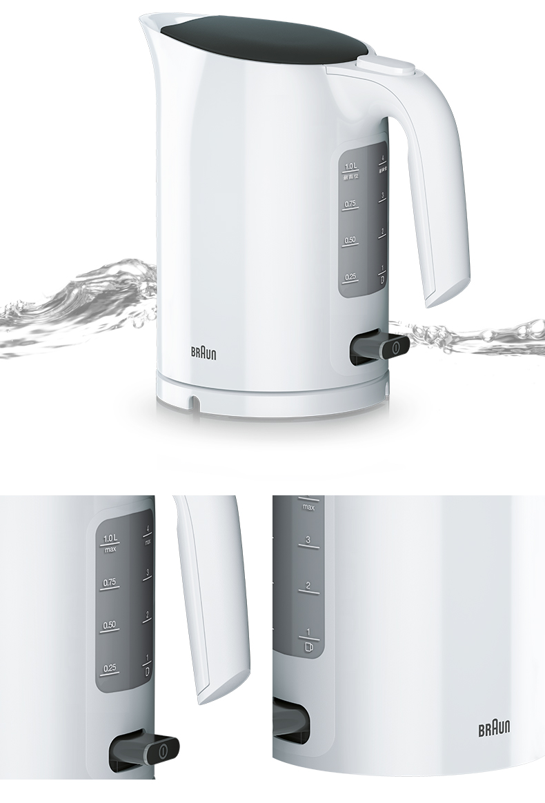 ấm đun siêu tốc philips Ấm đun nước điện Braun / Branch WK3000, tự động tắt nguồn, ấm đun nước, ấm đun nước siêu âm - ấm đun nước điện bình siêu tốc ferroli