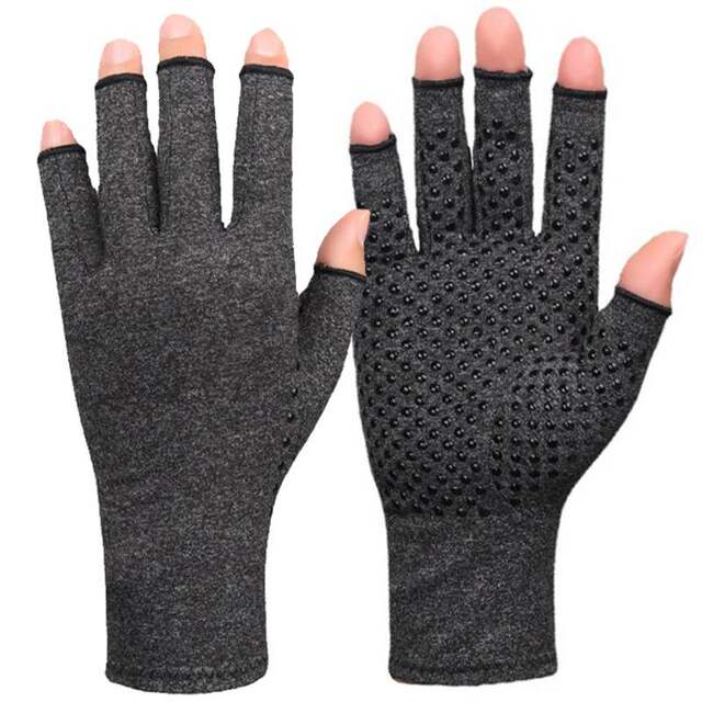 Pressure Gloves for Arthritis Joint Pain Relief Health Care Gloves Physiotherapy Anti-Swelling Gloves Pressure Joint Rehabilitation Protective Half-Finger Gloves