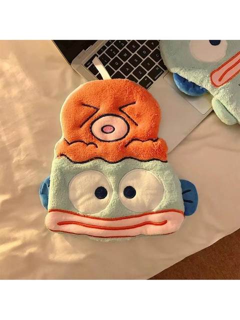 Cute Ugly Fish Hand Towel, Hanging Type, Bathroom Children's Coral Fleece Handkerchief, Absorbent Thickened Kitchen Cloth