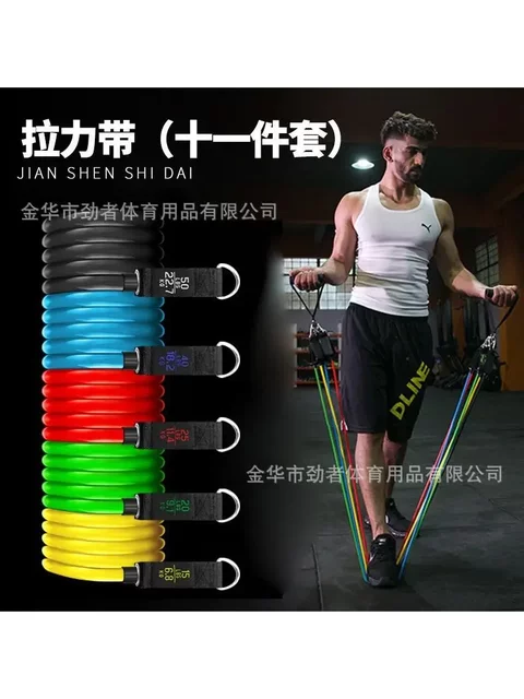 Resistance Bands for Men, Elastic Bands for Strength Training, Chest Muscle Training Equipment, Door-Mounted Resistance Trainer for Home Use