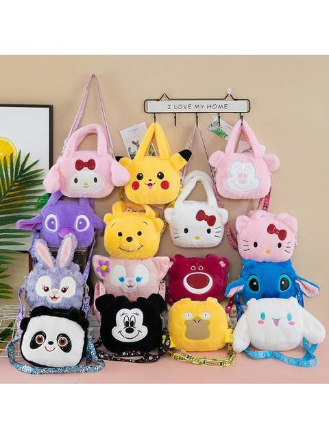 Winter Student Cartoon Cinnamoroll My Melody Cute Plush Bag 2023 New Style Girl's Handbag Lunch Bag