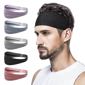 Headband for Sports, Running, Hairband for Women, Outdoor Cycling, Unisex Sweatband, Aerobic Fitness, Yoga, Widened Sweat-Absorbing Headscarf