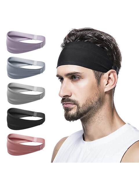 Headband for Sports, Running, Hairband for Women, Outdoor Cycling, Unisex Sweatband, Aerobic Fitness, Yoga, Widened Sweat-Absorbing Headscarf