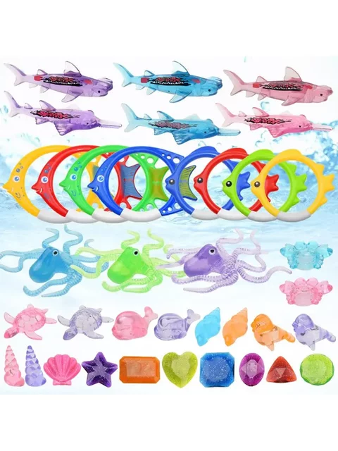 Children's Water Toys, Students' Underwater Breath-Holding Training Equipment, Diving Stick, Seaweed Ring, Swimming Pool Teaching Aids