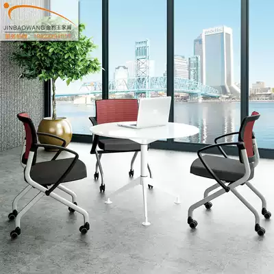 Korean version of simple fashion humanized design multi-functional stackable high-end training meeting chair mesh chair
