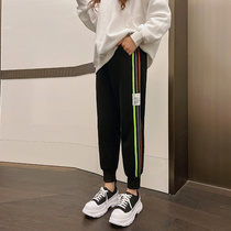 Pregnant women pants autumn and winter wear fashion autumn thin tide mom sports leisure plus velvet trousers loose toe pants