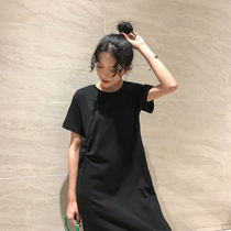 Pregnant women dress summer fashion loose size long pleated cotton T-shirt skirt Korean version of pregnant women summer dress