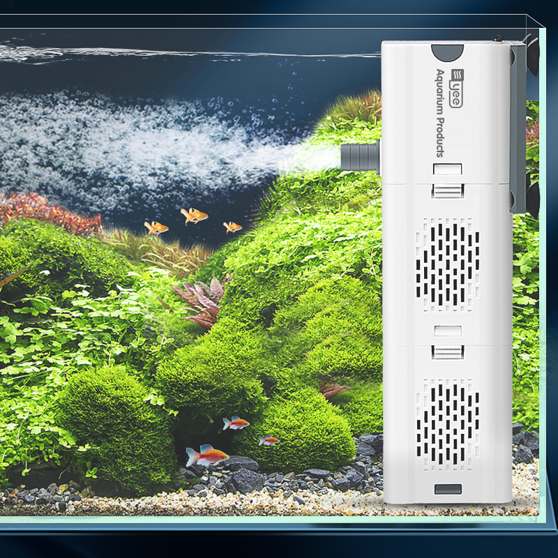 Fish tank filter three-in-one fish tank circulation pump built-in water-free small filter silent aeration submersible pump